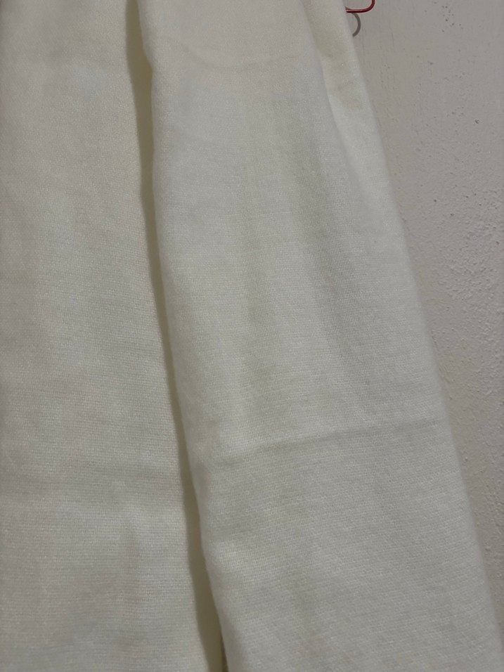 Püsküllü Krem Kadın Şal atkı - Görsel 2