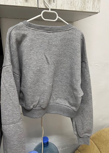 Gri Kadın Sweatshirt - Görsel 2