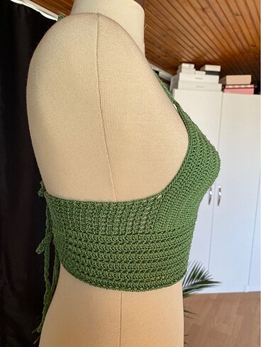 Özel tasarım el yapımı crop top - Görsel 3