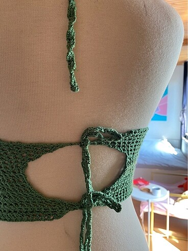 Özel tasarım el yapımı crop top - Görsel 5