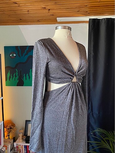 Twist gece elbisesi, hiç giyilmedi - Görsel 2