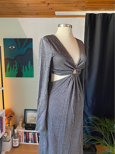 Twist gece elbisesi, hiç giyilmedi - Görsel 4