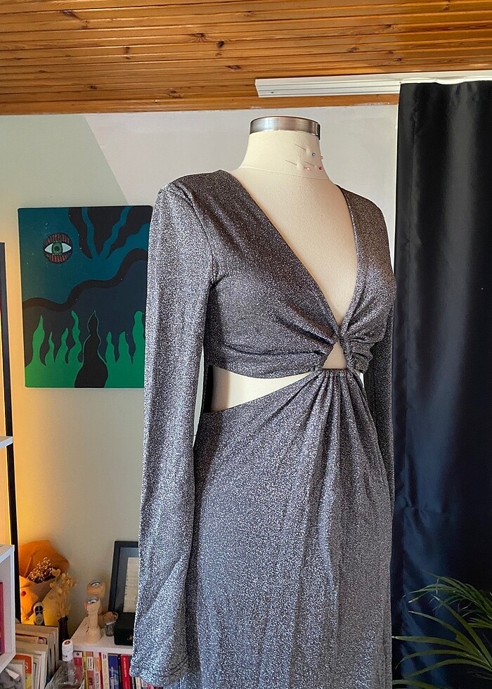 Twist gece elbisesi, hiç giyilmedi - Görsel 2