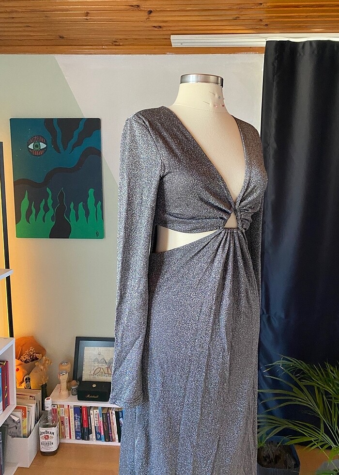 Twist gece elbisesi, hiç giyilmedi - Görsel 4