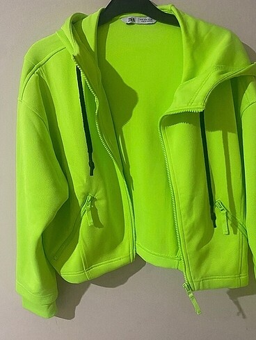 Zara Neon yesıl orjınal zara spor ceket