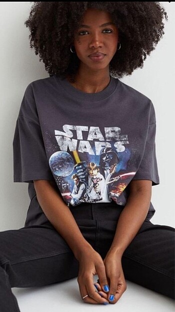 Star Wars baskılı tshirt