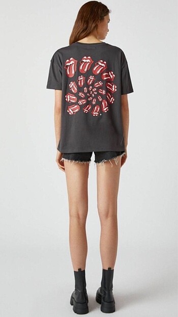 Rolling stones baskılı Tshirt