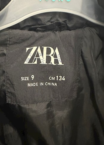 9 Yaş Beden Siyah Fermuarlı Mont Zara çocuk 9 yaş