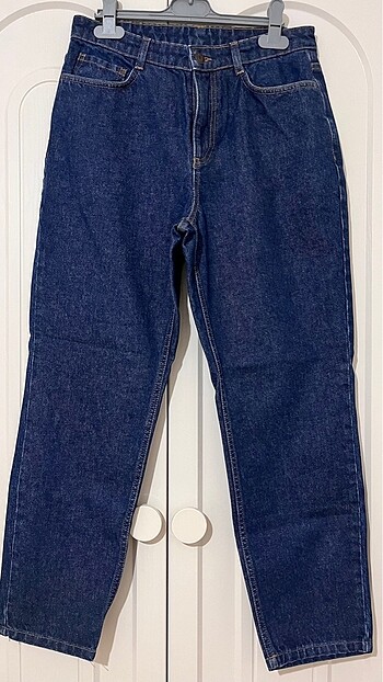 Mom jeans pantolon koyu mavi