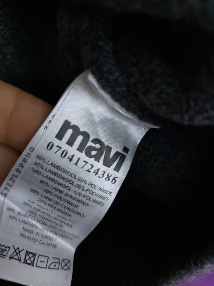 Desenli Gri Triko Erkek Kazak - Görsel 4