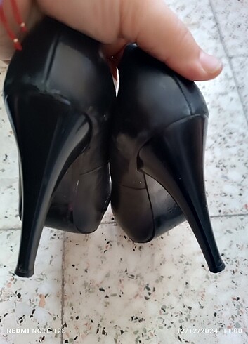 Deri topuklu ayakkabi - Görsel 5