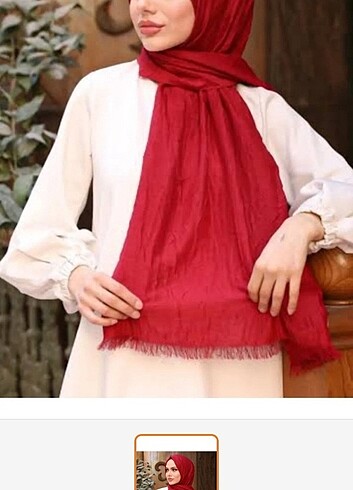 Bambu kraş kırmızı şal 