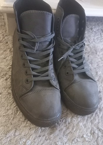 Gri Erkek Sokak Stili Botlar - Görsel 2