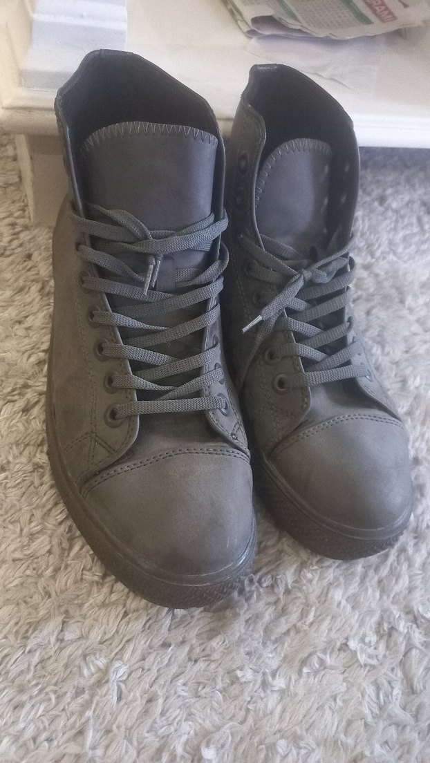 Gri Erkek Sokak Stili Botlar - Görsel 2