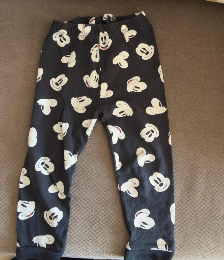 Kız Çocuk Mavi Baskılı Rahat Kesim Tayt - Görsel 2