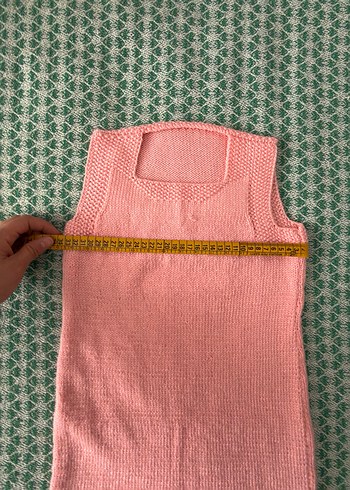 Kız Çocuk Pudra Rengi Triko Süveter - Görsel 3