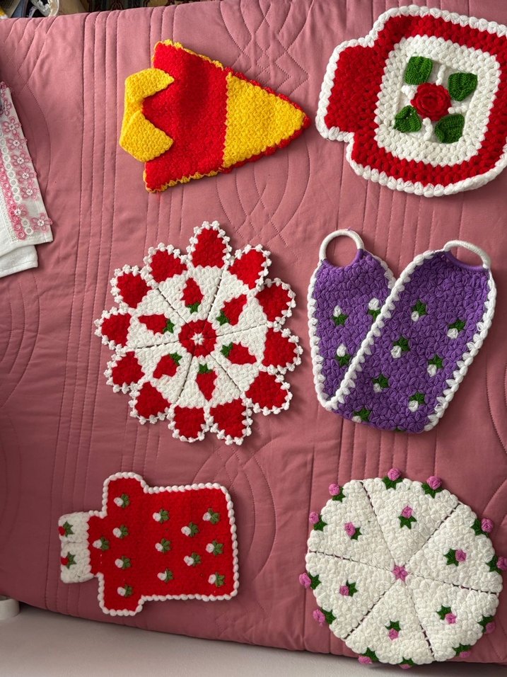 Renkli Örgü Banyo Süngerleri - Görsel 3