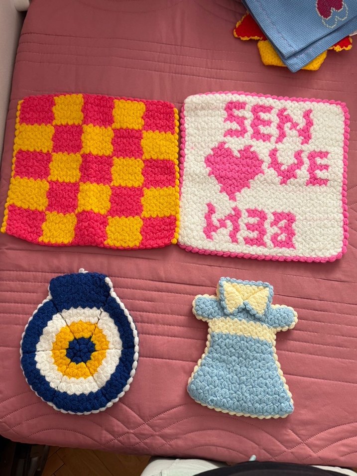 Renkli Örgü Banyo Süngerleri - Görsel 4