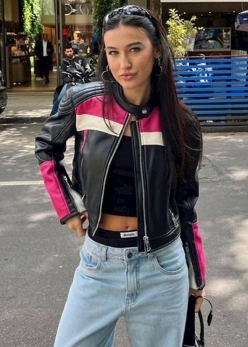 zara deri ceket - Görsel 2