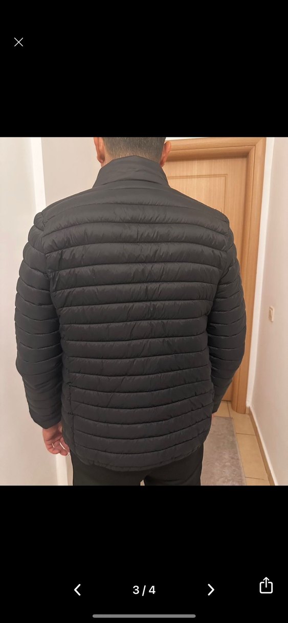 Siyah Fermuarlı Erkek Mont - Görsel 3