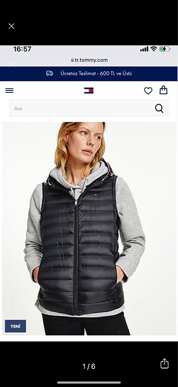 Tommy Hilfiger kadın şişme yelek