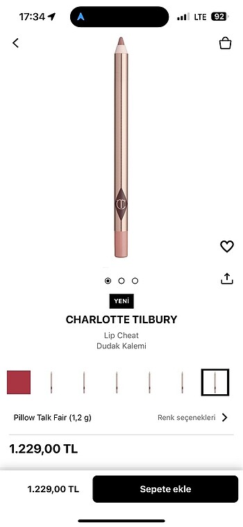 Charlotte tilbury sephora ürünleri açıklamaya bakın