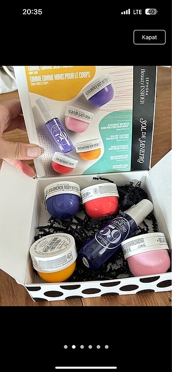 Sephora Sol De Janeiro krem sprey Set