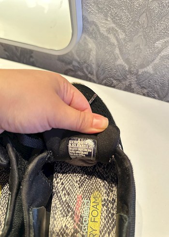 36,5 Beden Skechers Siyah Yılan Desenli Kadın Spor Ayakkabı