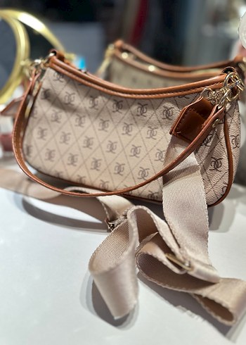 Bej Desenli Kadın Omuz Çantası - Görsel 2