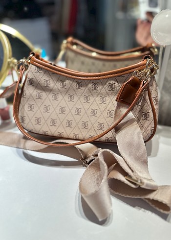 Bej Desenli Kadın Omuz Çantası - Görsel 3