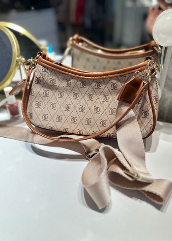 Bej Desenli Kadın Omuz Çantası - Görsel 4