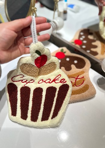 Renkli Nakışlı Kahverengi Fırın Eldiveni - Görsel 3