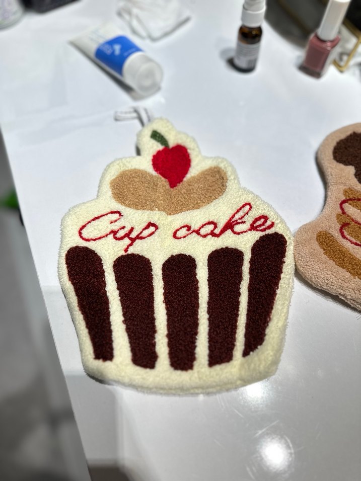 Renkli Nakışlı Kahverengi Fırın Eldiveni - Görsel 5