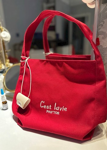 Püsküllü Kırmızı Parisian Kadın Çanta - Görsel 3