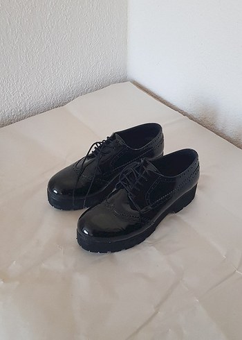 Three Floor Siyah loafer makosen Klasik Kadın Ayakkabı