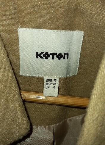 36 Beden sarı Renk Koton kaşe kaban