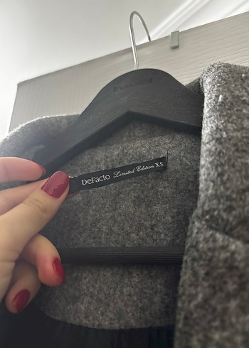 Gri Uzun Kışlık Kaban - Görsel 2