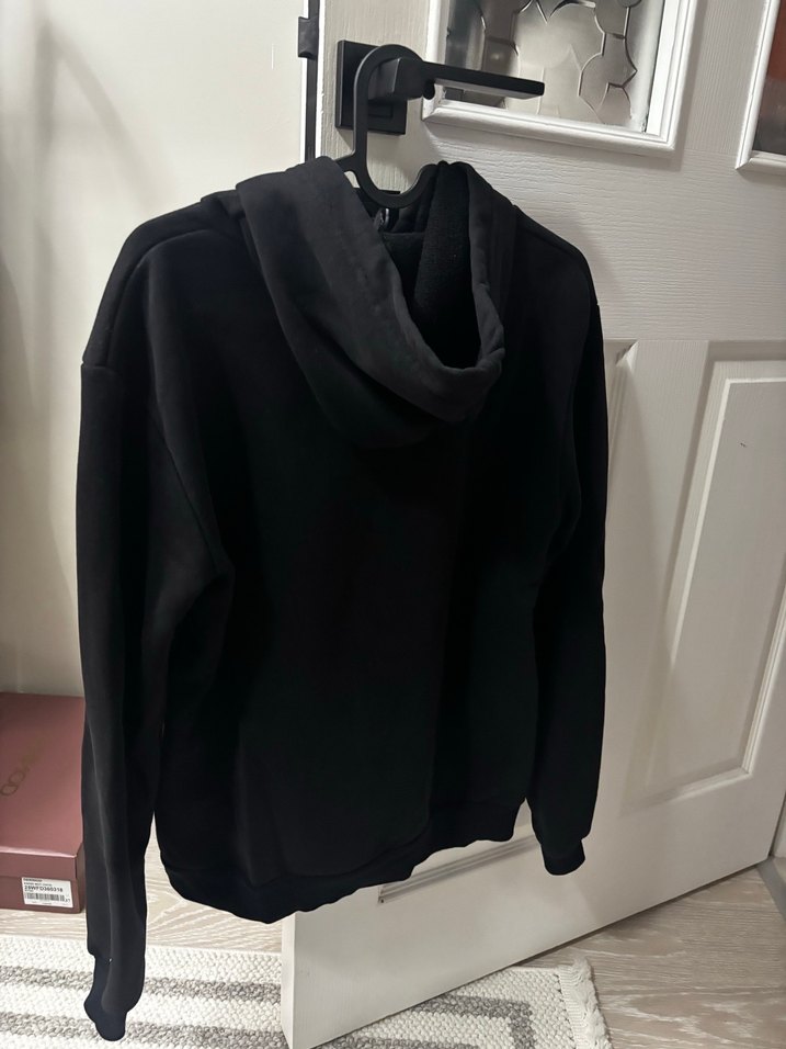 Siyah Kadın Kapüşonlu Sweatshirt - Görsel 3