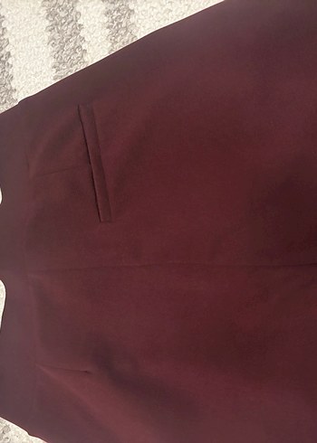 Bordo Kadın Kumaş Pantolon - Görsel 5