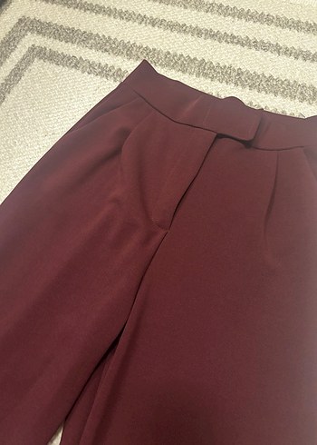 Bordo Kadın Kumaş Pantolon - Görsel 2