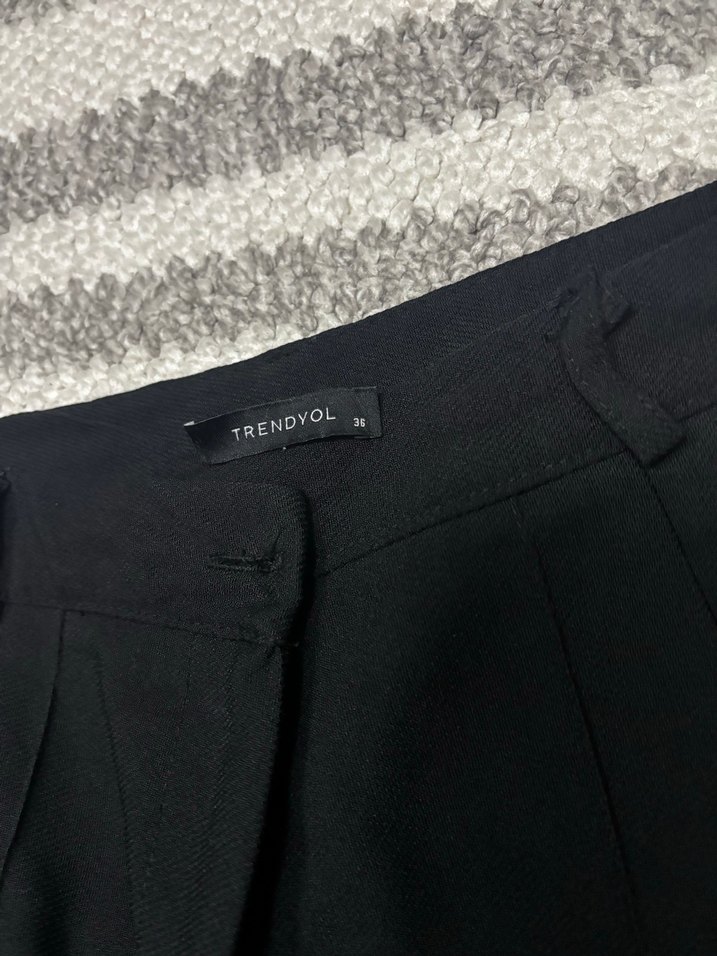 Siyah Kadın Kumaş Pantolon - Görsel 3