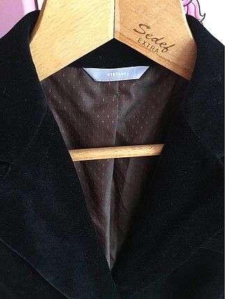 m Beden siyah Renk Kadife blazer ceket