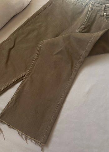 Zara Bej crop flare jean pantolon - Görsel 5