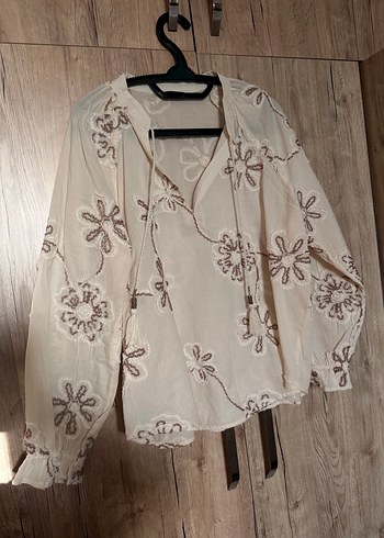 Zara Nakışlı bluz - Görsel 2