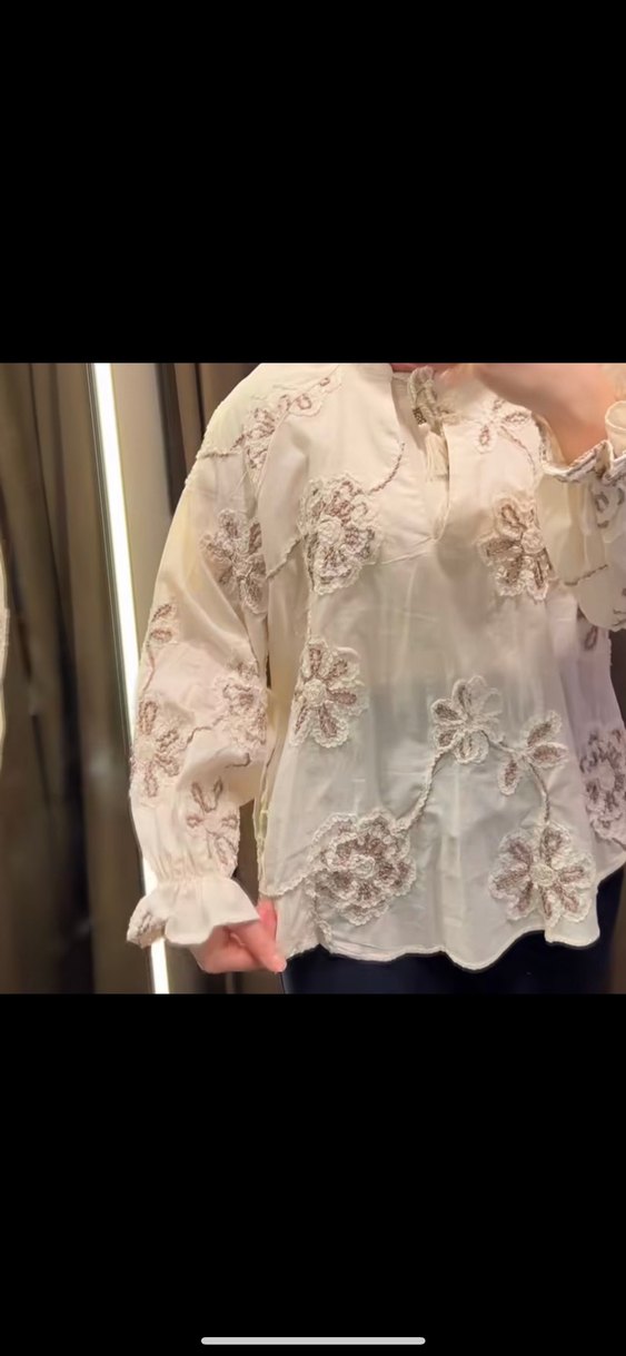 Zara Nakışlı bluz - Görsel 4