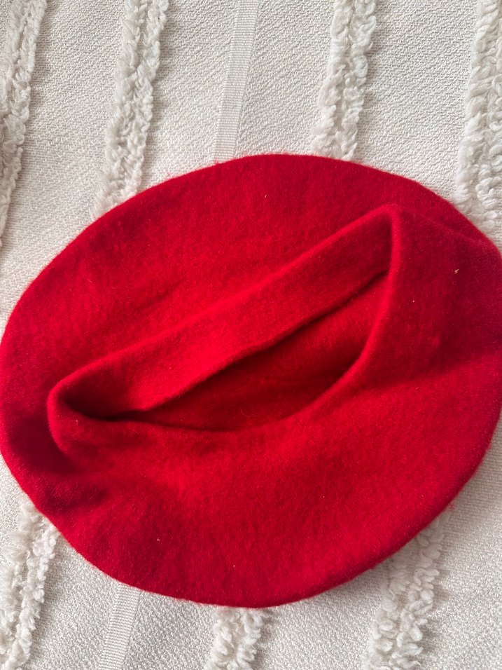 Kırmızı Kadın Yün Bere - Görsel 2