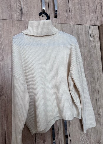 H&M H&M Bej Kadın Boğazlı Triko Kazak