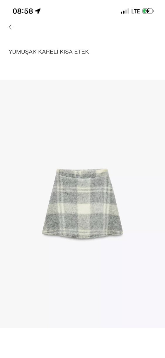 Kadın Gri Ekose Örgü Yün Kazak - Görsel 2