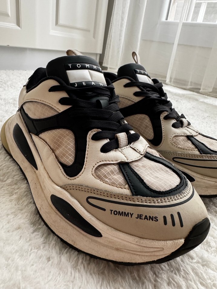 Tommy Jeans ekru siyah Kadın Spor Ayakkabı - Görsel 4