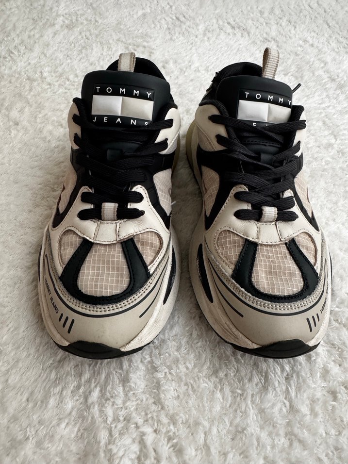 Tommy Jeans ekru siyah Kadın Spor Ayakkabı - Görsel 2